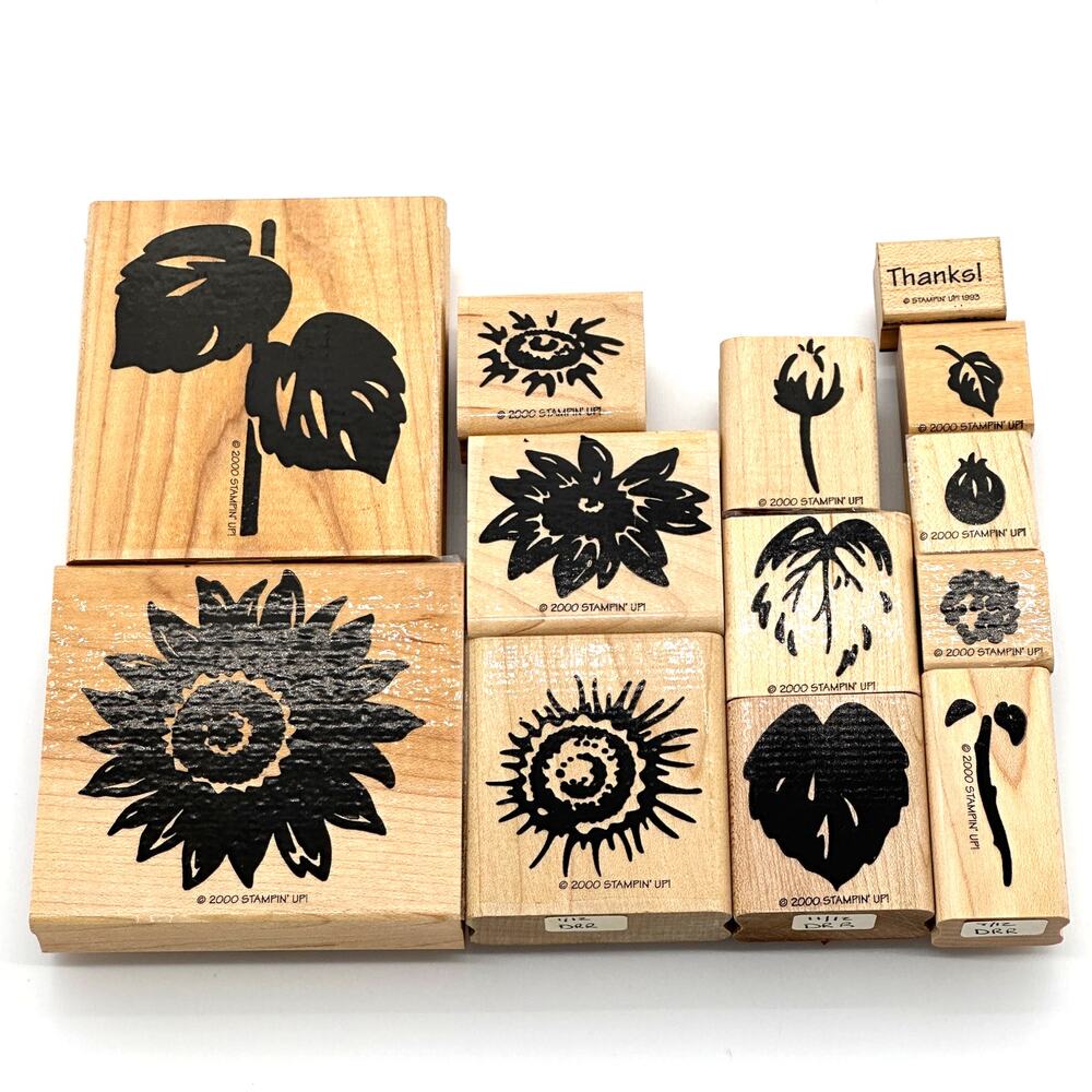 Stampin' Up! Summer Sunflower Rubber Stamps Flower Floral 2000 (13)